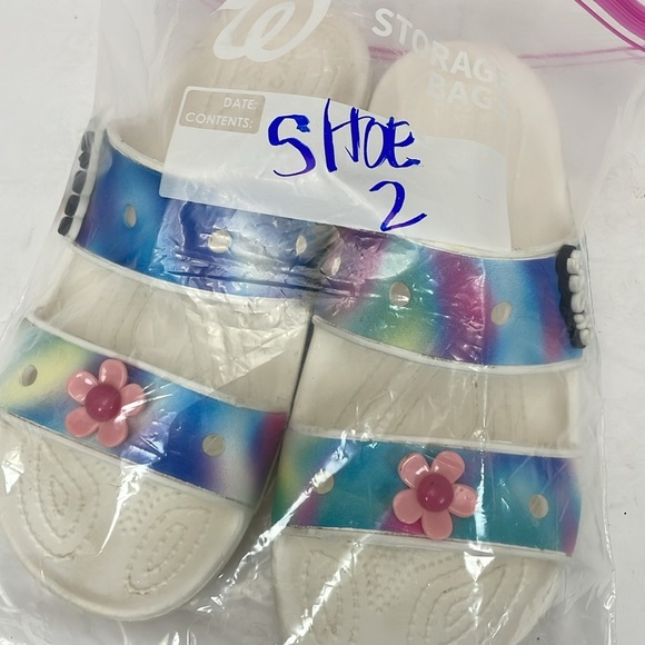 Classic Crocs women’s size 8 Solarized Sandal white tie dye slides - Picture 9 of 9